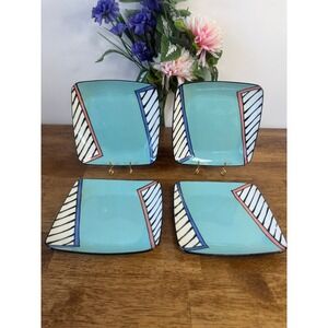 Dorothy Hafner Flash Plates Rosenthal Studio Line Memphis Design 1987 Signed Set